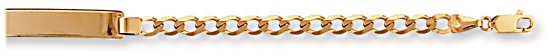 Gold bracelet High polish 9ct gold Identity curb 6 inch, 3.6 grams.
