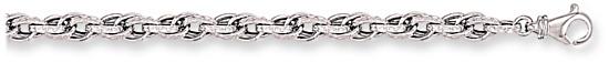 Gold chain 22 inch High polish 9ct white gold 5mm Prince of Wales hollow, 16.5 grams.