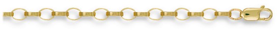 Gold chain 28 inch High polish 9ct gold 5mm belcher oval, 21.1 grams.