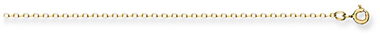Gold chain 18 inch High polish 9ct gold 1mm belcher open diamond cut, 2.1 grams.