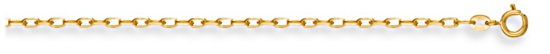 Gold chain 30 inch High polish 9ct gold 1.5mm belcher diamond cut, 6.9 grams.