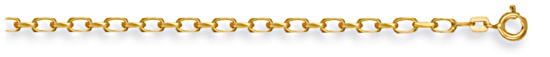 Gold chain 30 inch High polish 9ct gold 2mm belcher diamond cut, 13.5 grams.