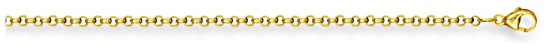 Gold chain 16 inch High polish 9ct gold 2mm belcher round, 6.9 grams.