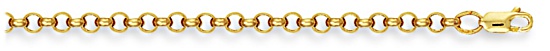 Gold chain 16 inch High polish 9ct gold 4mm belcher round, 16.3 grams.