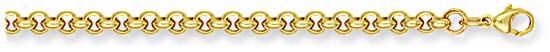 Gold chain 20 inch High polish 9ct gold 4.2mm belcher round, 42.0 grams.