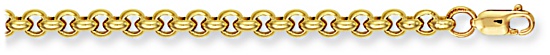 Gold chain 20 inch High polish 9ct gold 5mm belcher round, 56.5 grams.