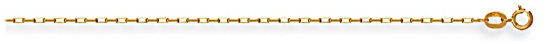 Gold chain 24 inch High polish 9ct gold 0.6mm paper link, 2.4 grams.