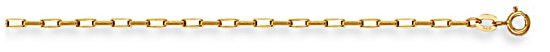 Gold chain 24 inch High polish 9ct gold 1mm paper link, 4.9 grams.