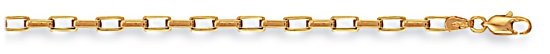 Gold chain 24 inch High polish 9ct gold 2.5mm paper link, 12.8 grams.