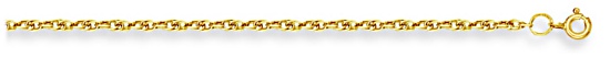 Gold chain 22 inch High polish 9ct gold 2.5mm Prince of Wales, 6.5 grams.