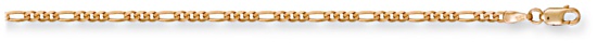 Gold chain 28 inch High polish 9ct gold 1.5mm figaro, 5.6 grams.
