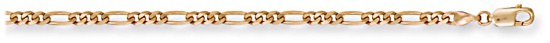 Gold chain 28 inch High polish 9ct gold 2mm figaro, 9.7 grams.