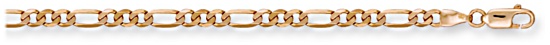 Gold chain 28 inch High polish 9ct gold 3mm figaro, 14.1 grams.