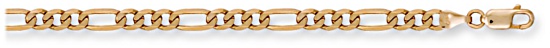 Gold chain 28 inch High polish 9ct gold 4mm figaro, 19.8 grams.