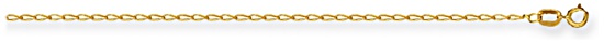 Gold chain 18 inch High polish 9ct gold 1mm rada, 1.3 grams.