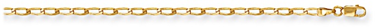 Gold chain 18 inch High polish 9ct gold 2mm rada, 3.6 grams.