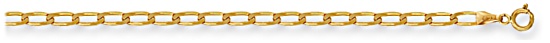 Gold chain 18 inch High polish 9ct gold 3mm rada, 4.4 grams.