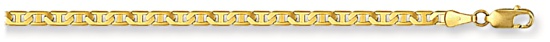 Gold chain 16 inch High polish 9ct gold 3.2mm anchor flat, 5.0 grams.