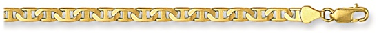 Gold chain 16 inch High polish 9ct gold 4.75mm anchor flat, 10 grams.