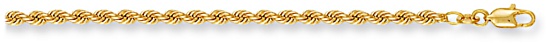 Gold chain 28 inch High polish 9ct gold 2.5mm rope solid, 25.1 grams.