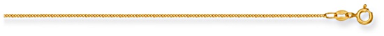 Gold chain 20 inch High polish 9ct gold 1mm x 0.6mm curb classic, 1.7 grams.