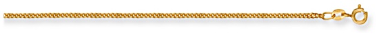 Gold chain 20 inch High polish 9ct gold 1.7mm x 0.9mm curb classic, 4.5 grams.