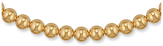 Gold necklace High polish 9ct gold Large graduated balls 20 inch, 48.5 grams.