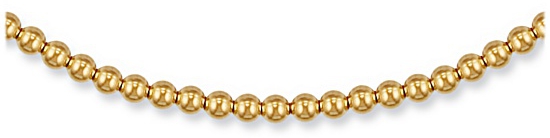 Gold necklace High polish 9ct gold 5mm balls 20 inch, 34.5 grams.