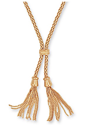 Gold necklace High polish 9ct gold Bubble chain tassles 18 inch, 11.7 grams.