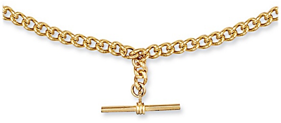 Gold necklace High polish 9ct gold 4.5mm curb Tbar 20 inch, 45 grams.