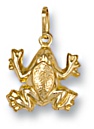 Gold pendant High polish 9ct gold Frog, 1.0 grams.