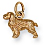 Gold pendant High polish 9ct gold Coca spaniel, 2.5 grams.