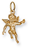 Gold pendant High polish 9ct gold Cherub, 2.8 grams.