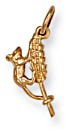 Gold pendant High polish 9ct gold Corn mouse, 1.5 grams.