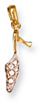Gold pendant Clear zirconium High polish 9ct gold Stileto, 1.5 grams.