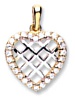 Gold pendant High polish 9ct gold Sandal with heart, 1.6 grams.