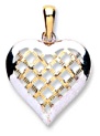 Gold pendant Clear zirconium High polish 9ct white gold Sandal, 1.3 grams.