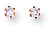 Gold stud earrings Clear zirconium High polish 9ct gold 3mm round