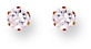 Gold stud earrings Clear zirconium High polish 9ct gold 4mm round