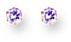Gold stud earrings Blue CZ High polish 9ct gold 3mm round