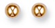Gold stud earrings High polish 9ct gold 5mm ball