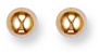 Gold stud earrings High polish 9ct gold 6mm ball