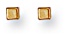 Gold stud earrings High polish 9ct gold 2.6mm square