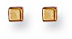Gold stud earrings High polish 9ct gold 3mm square