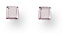 Gold stud earrings High polish 9ct white gold 2.6mm square