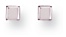 Gold stud earrings High polish 9ct white gold 4mm Square cube