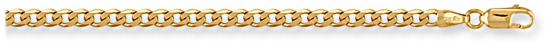 Gold chain High polish 9ct gold 22 inch 3.6mm x 1.2mm curb, 13.6 grams.