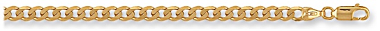 Gold chain High polish 9ct gold 22 inch 4.6mm x 1.25mm curb, 17.3 grams.