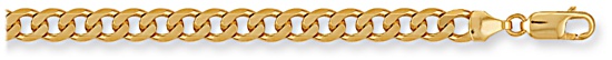 Gold chain High polish 9ct gold 22 inch 6.2mm x 1.55mm curb, 31 grams.