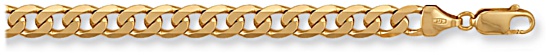 Gold chain High polish 9ct gold 22 inch 7mm x 1.8mm curb, 38.2 grams.